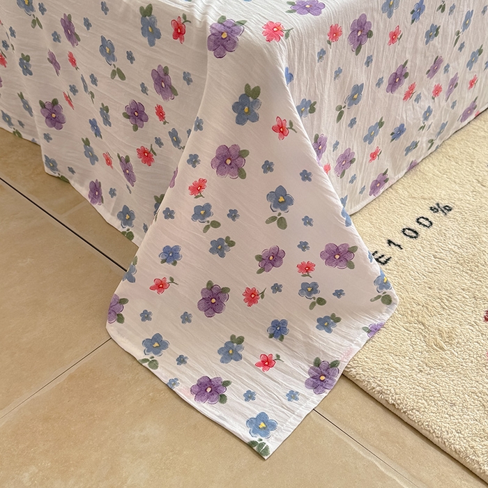 91家纺网 家纺一手货源 找家纺 沃朴家居 2025春夏新款亲肤水洗棉毛巾绣四件套 酷洛米