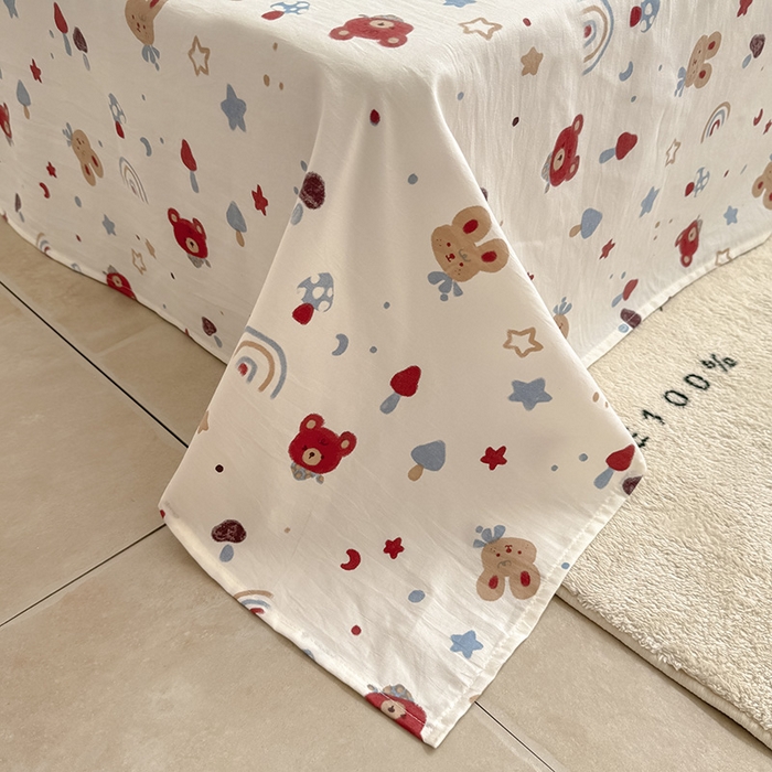 91家纺网 家纺一手货源 找家纺 沃朴家居 2025春夏新款亲肤水洗棉毛巾绣四件套 淘气巴拉