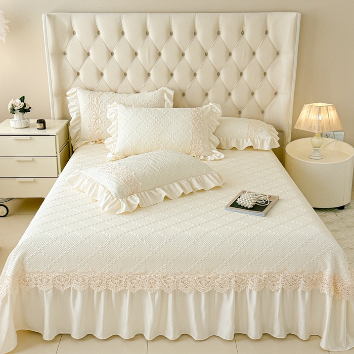 91家纺网 家纺一手货源 找家纺 （总）米可 2025新款PE凉豆豆米拉系列凉席夏被三件套