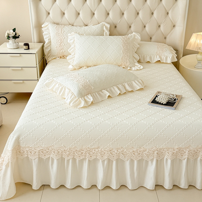 91家纺网 家纺一手货源 找家纺 （总）米可 2025新款PE凉豆豆米拉系列凉席夏被三件套