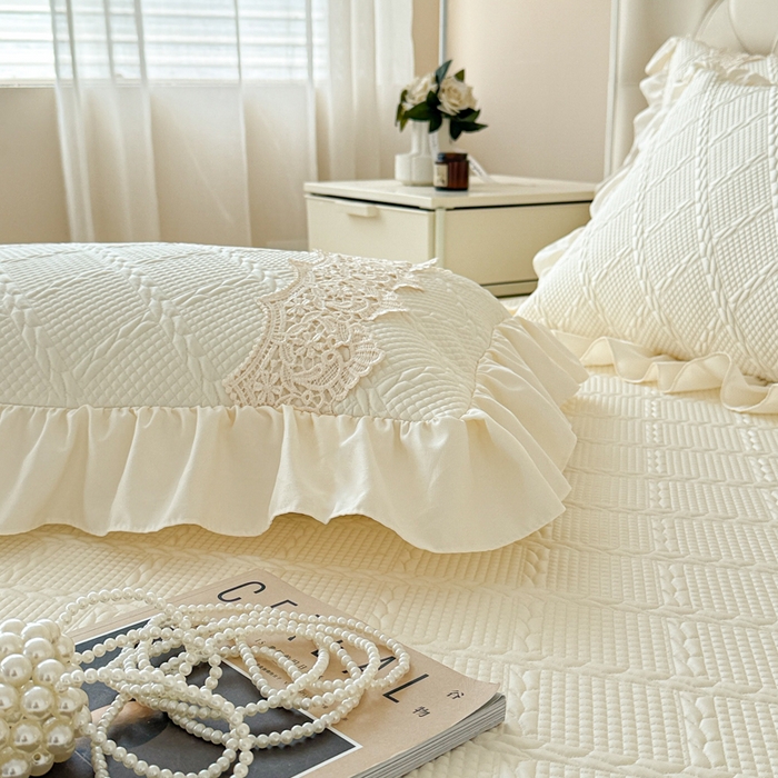 91家纺网 家纺一手货源 找家纺 （总）米可 2025新款PE凉豆豆米拉系列凉席夏被三件套