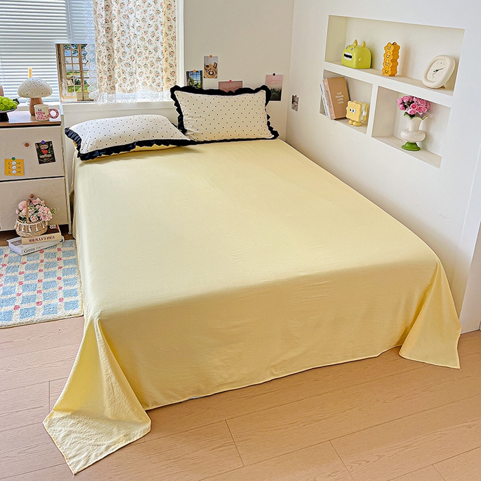 91家纺网 家纺一手货源 找家纺 水木坊 2025春夏新款A云感皱皱纱黑花边夏被夏凉被空调被（含买家秀） 邂逅-米波点