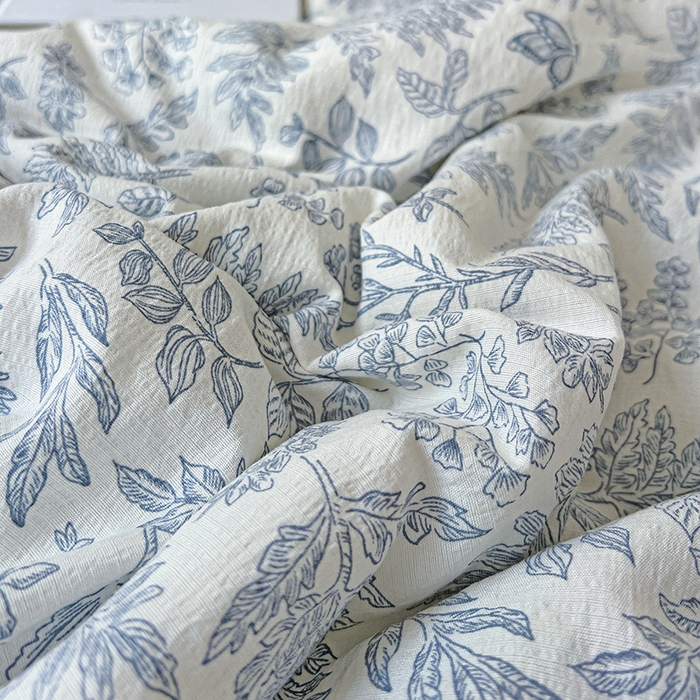 91家纺网 家纺一手货源 找家纺 水木坊 2025春夏新款A云感皱皱纱黑花边夏被夏凉被空调被（含买家秀） 邂逅-草木人间