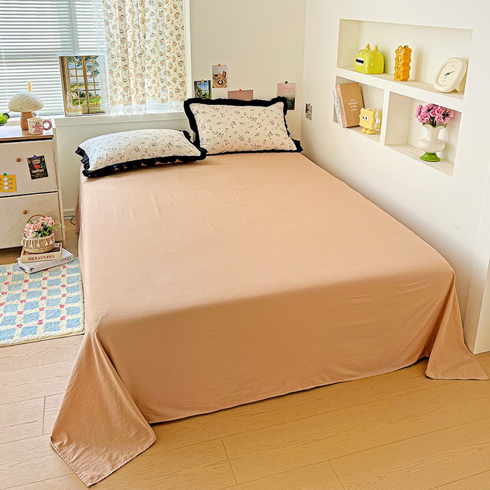 91家纺网 家纺一手货源 找家纺 水木坊 2025春夏新款A云感皱皱纱黑花边夏被夏凉被空调被（含买家秀） 邂逅-春风十里