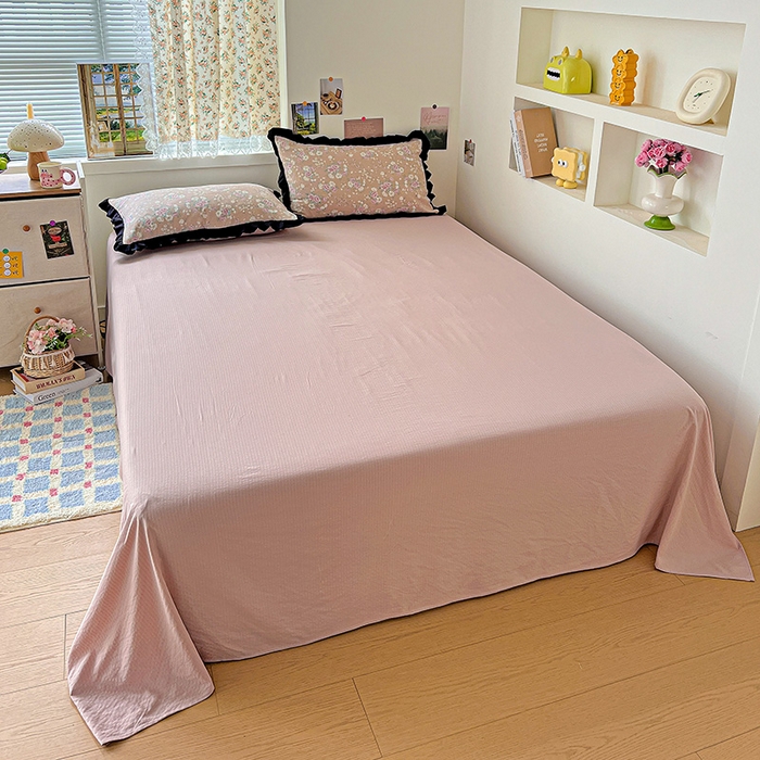 91家纺网 家纺一手货源 找家纺 水木坊 2025春夏新款A云感皱皱纱黑花边夏被夏凉被空调被（含买家秀） 邂逅-爱如星辰