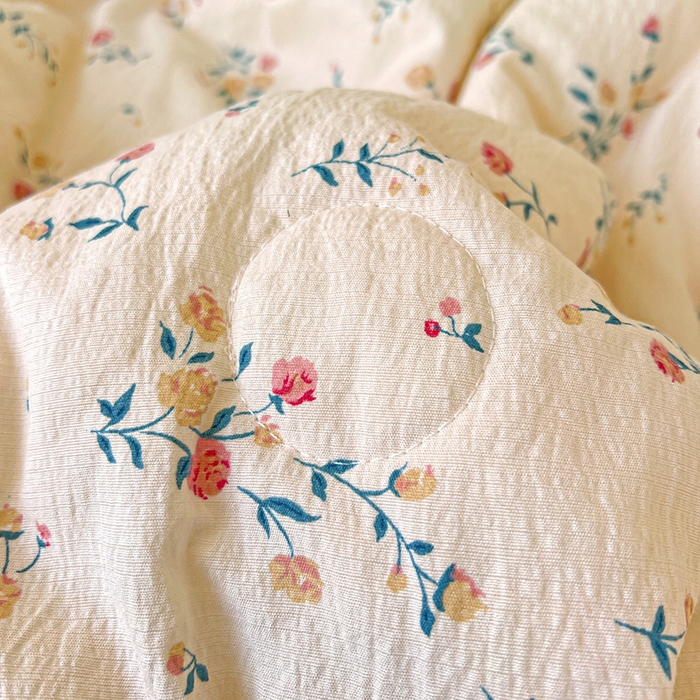 91家纺网 家纺一手货源 找家纺 水木坊 2025春夏新款A云感皱皱纱黑花边夏被夏凉被空调被（含买家秀） 邂逅-春风十里