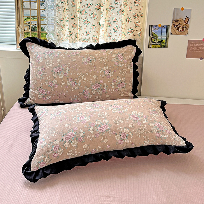 91家纺网 家纺一手货源 找家纺 水木坊 2025春夏新款A云感皱皱纱黑花边夏被夏凉被空调被（含买家秀） 邂逅-爱如星辰