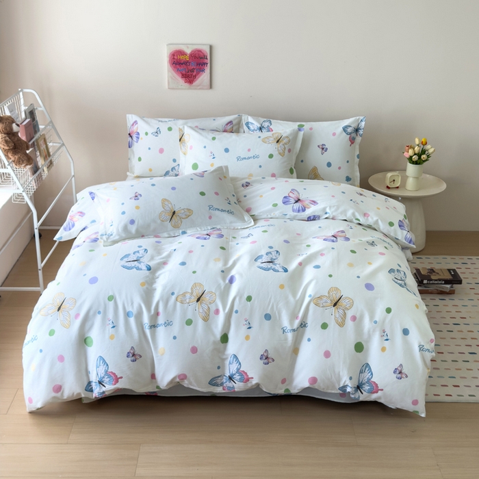 91家纺网 家纺一手货源 找家纺 （总）新款12868全棉学生宿舍三件套卡通纯棉四件套