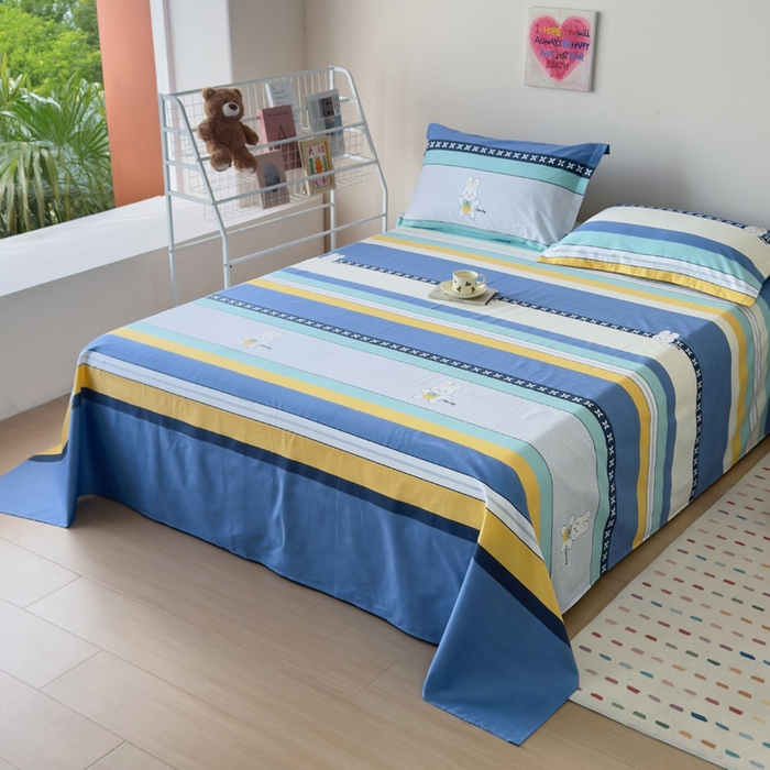 91家纺网 家纺一手货源 找家纺 （总）新款12868全棉学生宿舍三件套卡通纯棉四件套