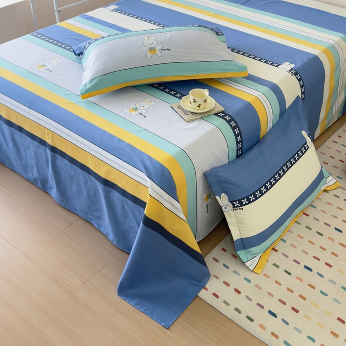 91家纺网 家纺一手货源 找家纺 （总）新款12868全棉学生宿舍三件套卡通纯棉四件套