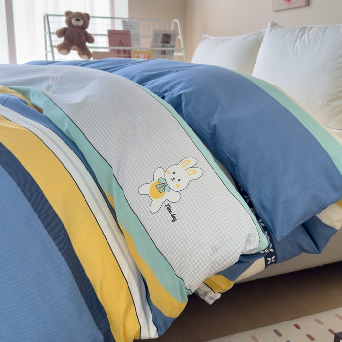 91家纺网 家纺一手货源 找家纺 （总）新款12868全棉学生宿舍三件套卡通纯棉四件套