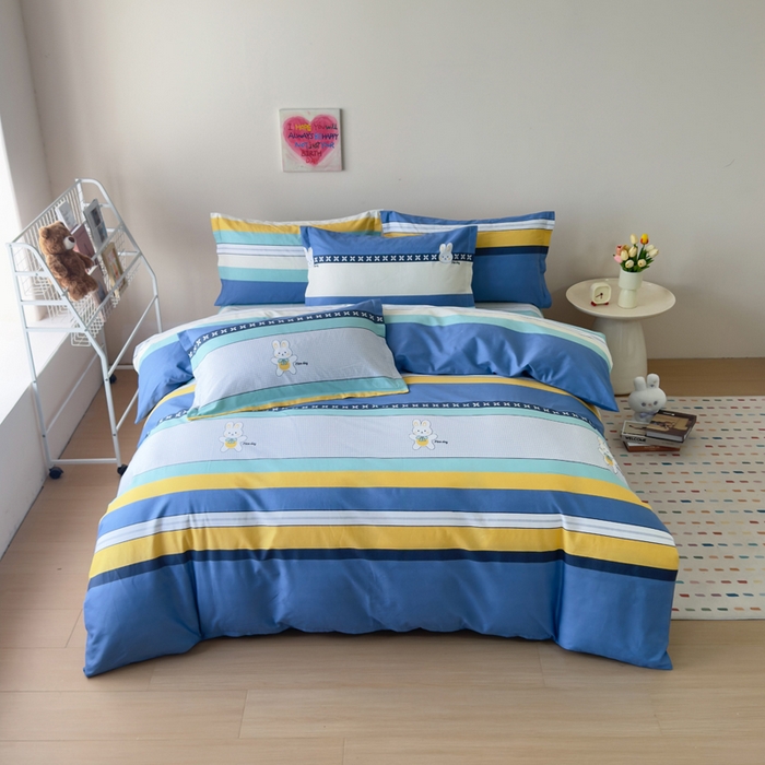 91家纺网 家纺一手货源 找家纺 （总）新款12868全棉学生宿舍三件套卡通纯棉四件套