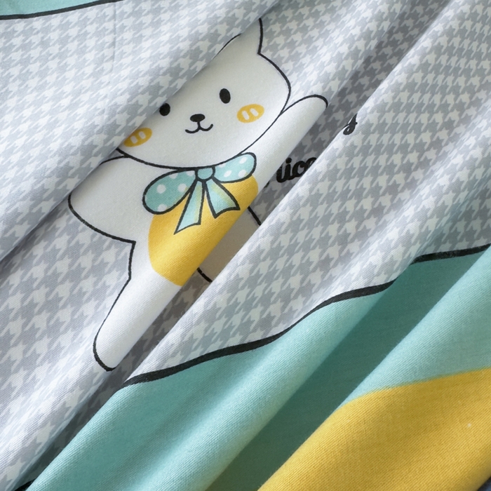 91家纺网 家纺一手货源 找家纺 （总）新款12868全棉学生宿舍三件套卡通纯棉四件套