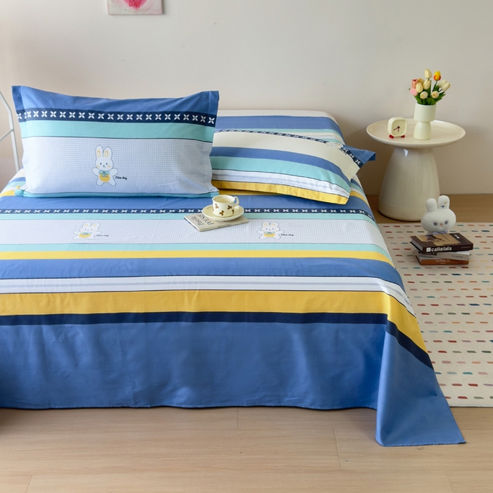 91家纺网 家纺一手货源 找家纺 （总）新款12868全棉学生宿舍三件套卡通纯棉四件套