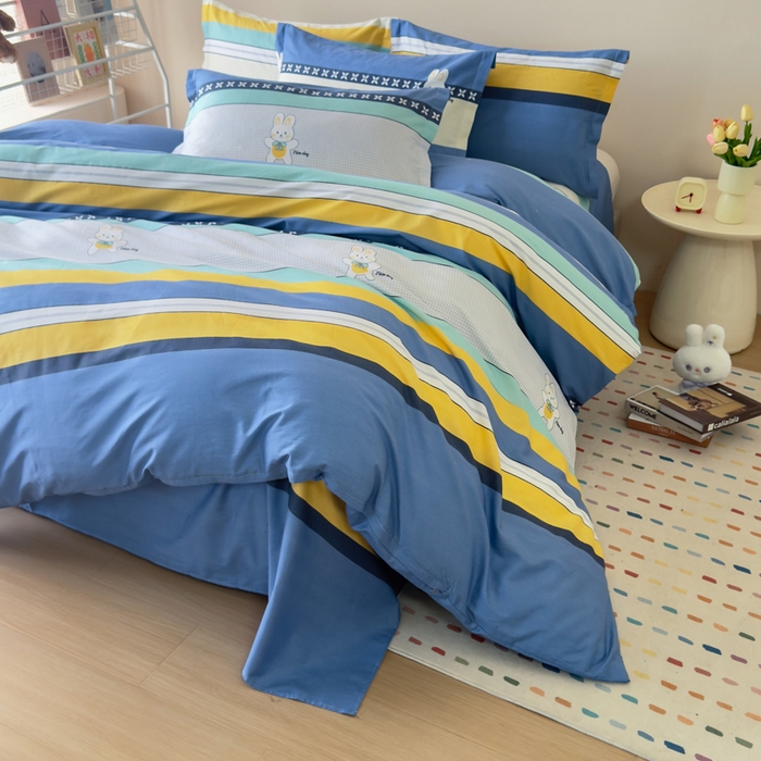 91家纺网 家纺一手货源 找家纺 （总）新款12868全棉学生宿舍三件套卡通纯棉四件套