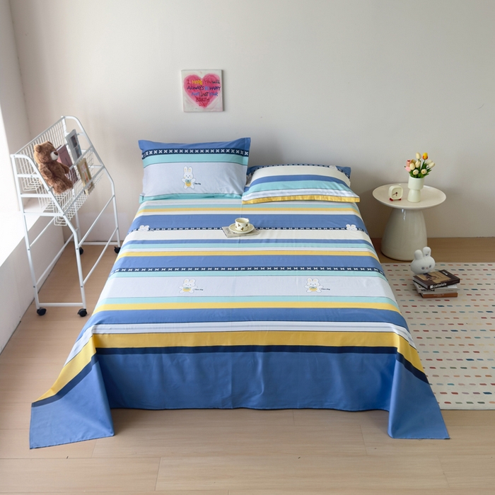 91家纺网 家纺一手货源 找家纺 （总）新款12868全棉学生宿舍三件套卡通纯棉四件套