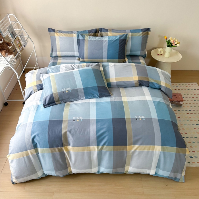 91家纺网 家纺一手货源 找家纺 新款12868全棉学生宿舍三件套卡通纯棉四件套 卡米尔