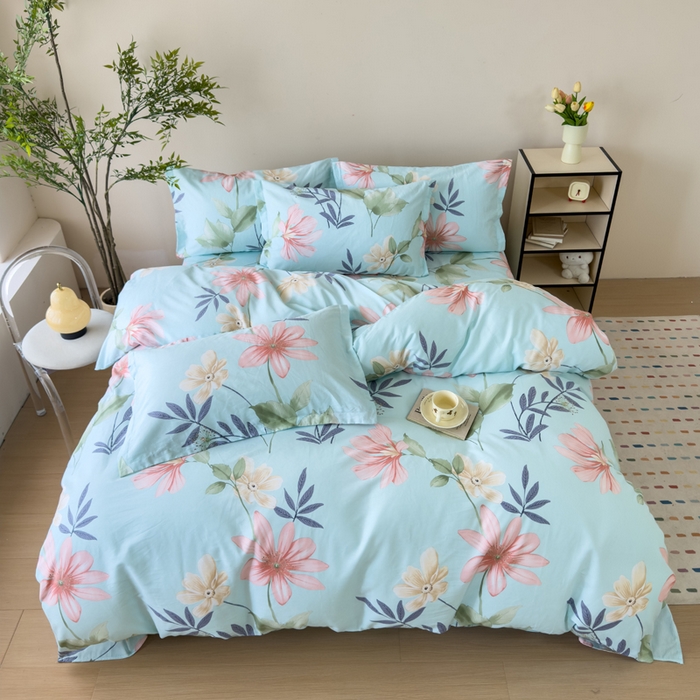 91家纺网 家纺一手货源 找家纺 新款12868全棉学生宿舍三件套卡通纯棉四件套 丽莎