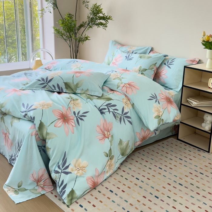 91家纺网 家纺一手货源 找家纺 新款12868全棉学生宿舍三件套卡通纯棉四件套 丽莎