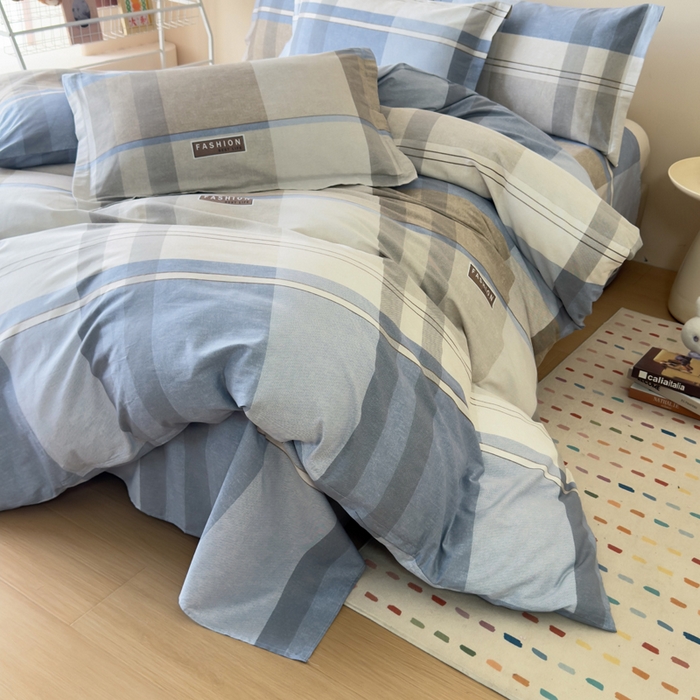 91家纺网 家纺一手货源 找家纺 新款12868全棉学生宿舍三件套卡通纯棉四件套 韶华