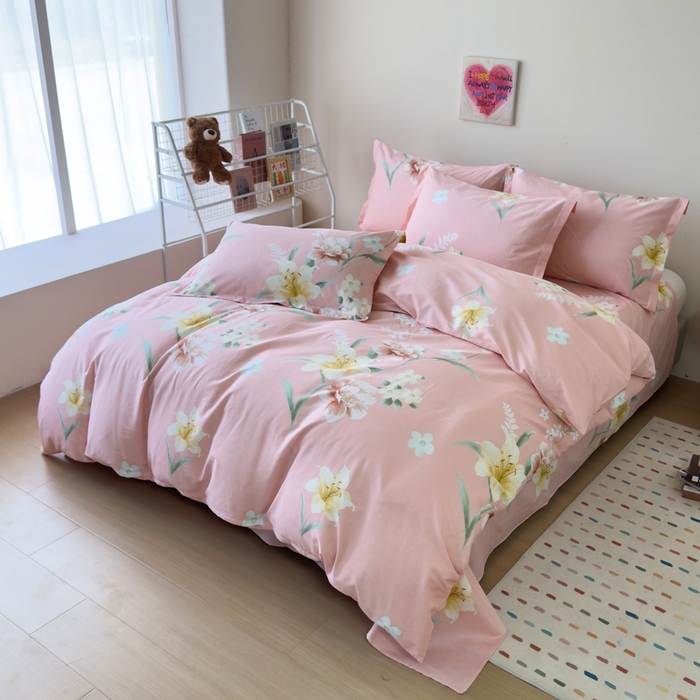 91家纺网 家纺一手货源 找家纺 新款12868全棉学生宿舍三件套卡通纯棉四件套 圣洁