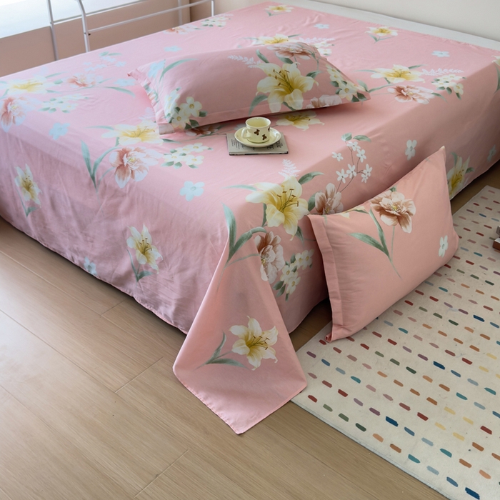 91家纺网 家纺一手货源 找家纺 新款12868全棉学生宿舍三件套卡通纯棉四件套 圣洁