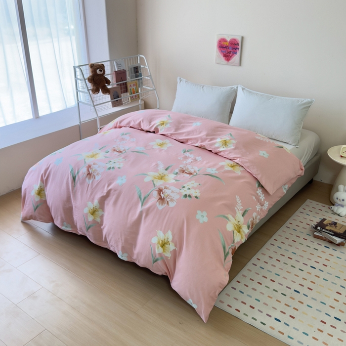 91家纺网 家纺一手货源 找家纺 新款12868全棉学生宿舍三件套卡通纯棉四件套 圣洁