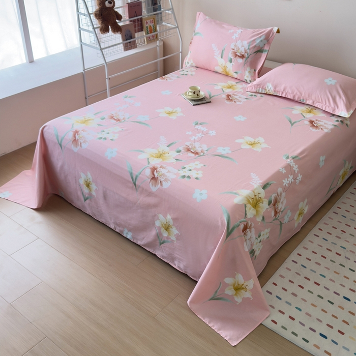 91家纺网 家纺一手货源 找家纺 新款12868全棉学生宿舍三件套卡通纯棉四件套 圣洁