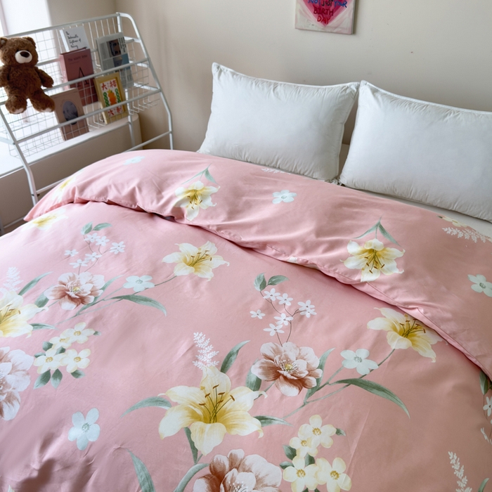 91家纺网 家纺一手货源 找家纺 新款12868全棉学生宿舍三件套卡通纯棉四件套 圣洁