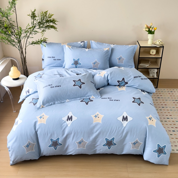 91家纺网 家纺一手货源 找家纺 新款12868全棉学生宿舍三件套卡通纯棉四件套 星雨