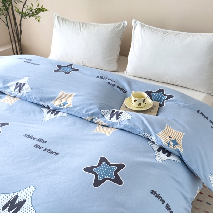 91家纺网 家纺一手货源 找家纺 新款12868全棉学生宿舍三件套卡通纯棉四件套 星雨