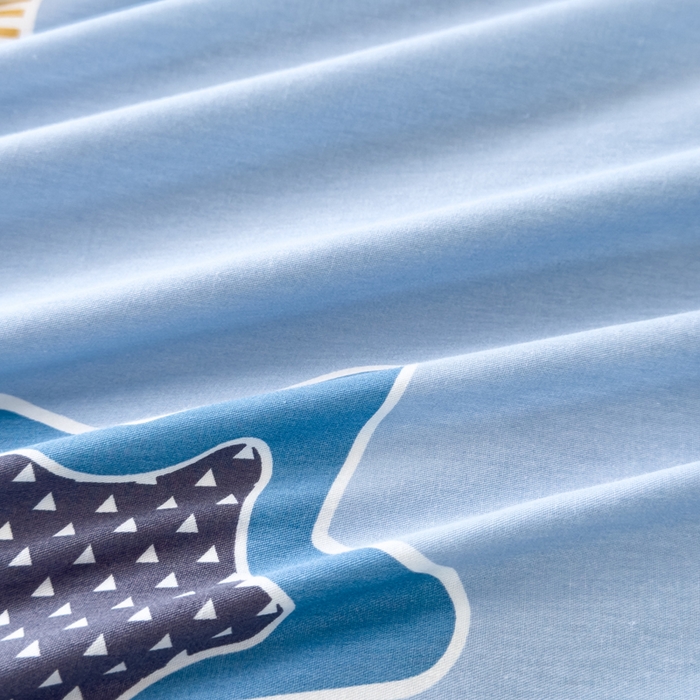 91家纺网 家纺一手货源 找家纺 新款12868全棉学生宿舍三件套卡通纯棉四件套 星雨