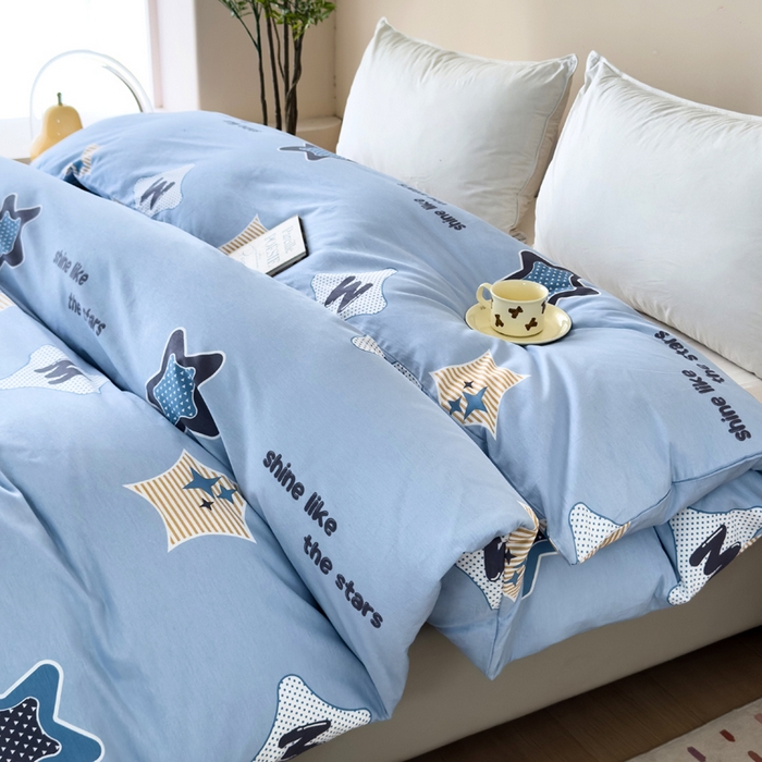 91家纺网 家纺一手货源 找家纺 新款12868全棉学生宿舍三件套卡通纯棉四件套 星雨