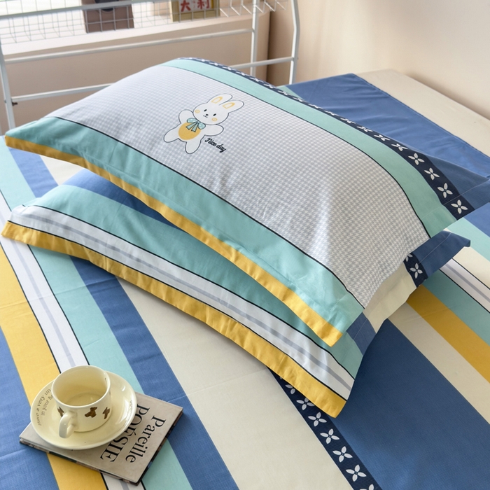 91家纺网 家纺一手货源 找家纺 总雨萝新款12868全棉纯棉枕套30*50cm一只