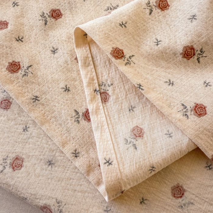 91家纺网 家纺一手货源 找家纺 温眠家纺 2025春夏新款A类云感棉双层纱床单单床单枕套三件套 旧梦难续