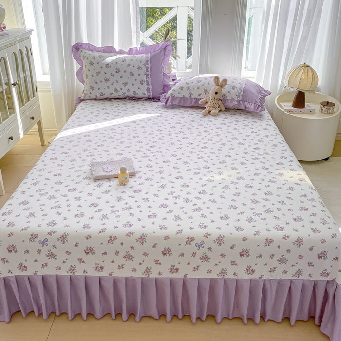 91家纺网 家纺一手货源 找家纺 皇谱家纺 2025新款A类有氧木棉床裙四件套 沐雨栉风