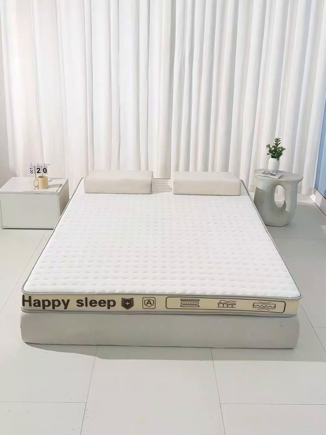 91家纺网 家纺一手货源 找家纺 （总）顺发床垫 2025新款A类牛奶丝乳胶抗压棉床垫