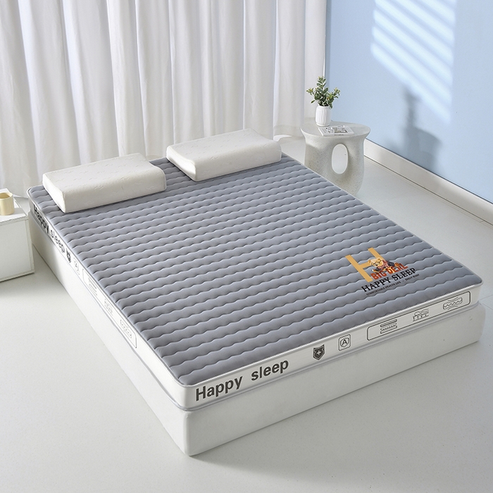 91家纺网 家纺一手货源 找家纺 顺发床垫 2025新款A类牛奶丝乳胶抗压棉床垫 H熊--灰-6cm