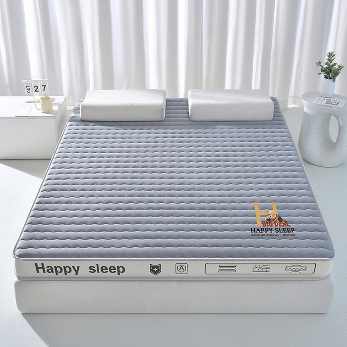 91家纺网 家纺一手货源 找家纺 顺发床垫 2025新款A类牛奶丝乳胶抗压棉床垫 H熊--灰-10cm