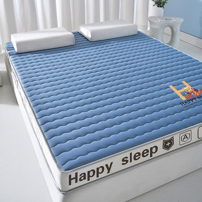 91家纺网 家纺一手货源 找家纺 顺发床垫 2025新款A类牛奶丝乳胶记忆海绵床垫 H熊--蓝-5cm
