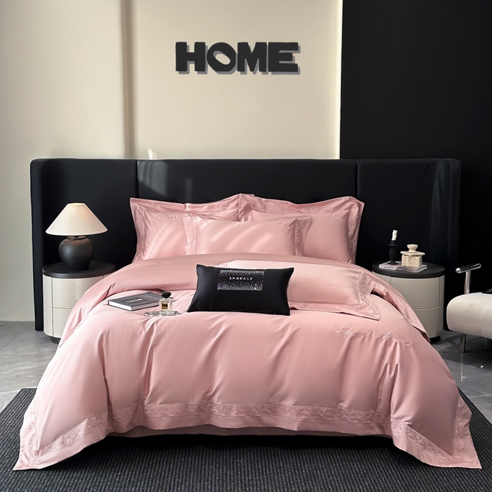 91家纺网 家纺一手货源 找家纺 安妮家居 2025新款全棉纯棉A类麦穗系列四件套 麦穗-豆沙