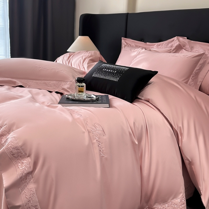 91家纺网 家纺一手货源 找家纺 安妮家居 2025新款全棉纯棉A类麦穗系列四件套 麦穗-豆沙