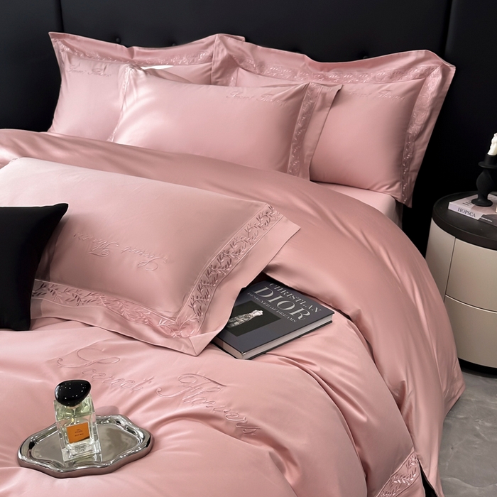 91家纺网 家纺一手货源 找家纺 安妮家居 2025新款全棉纯棉A类麦穗系列四件套 麦穗-豆沙