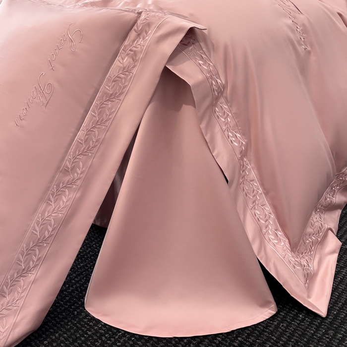 91家纺网 家纺一手货源 找家纺 安妮家居 2025新款全棉纯棉A类麦穗系列四件套 麦穗-豆沙