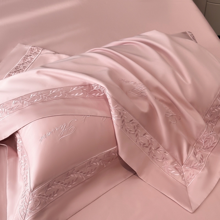 91家纺网 家纺一手货源 找家纺 安妮家居 2025新款全棉纯棉A类麦穗系列四件套 麦穗-豆沙