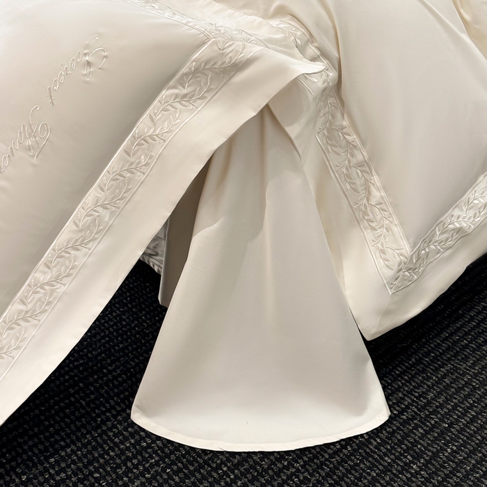 91家纺网 家纺一手货源 找家纺 安妮家居 2025新款全棉纯棉A类麦穗系列四件套 麦穗-米白