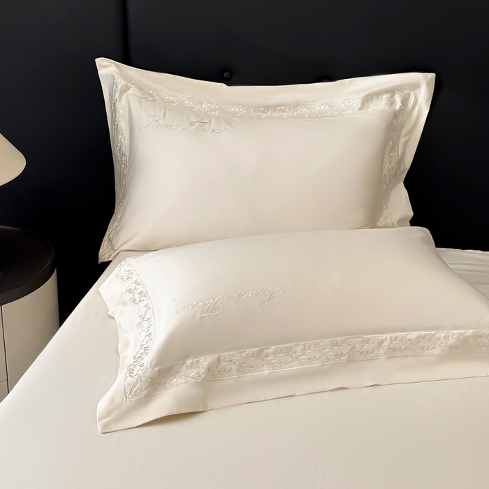 91家纺网 家纺一手货源 找家纺 安妮家居 2025新款全棉纯棉A类麦穗系列四件套 麦穗-米白