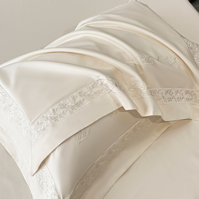 91家纺网 家纺一手货源 找家纺 安妮家居 2025新款全棉纯棉A类麦穗系列四件套 麦穗-米白