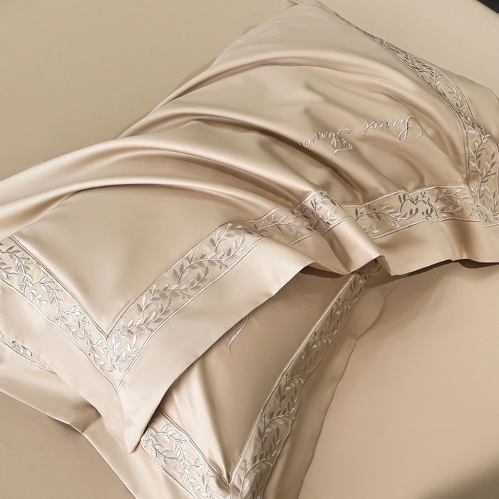 91家纺网 家纺一手货源 找家纺 安妮家居 2025新款全棉纯棉A类麦穗系列四件套 麦穗-驼色