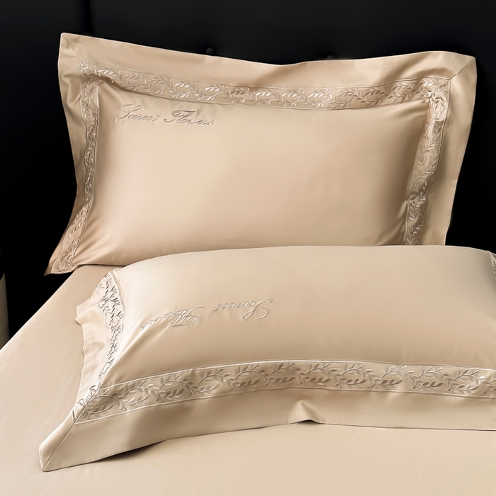 91家纺网 家纺一手货源 找家纺 安妮家居 2025新款全棉纯棉A类麦穗系列四件套 麦穗-驼色